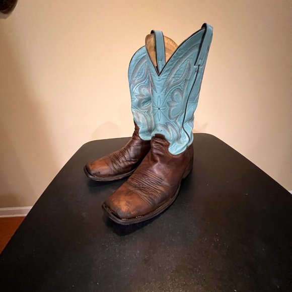 Tony Lama 10D square toe cabra foot western boot - Picture 4 of 10